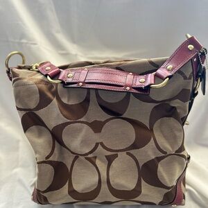 Vintage Coach Signature Carly hobo bag